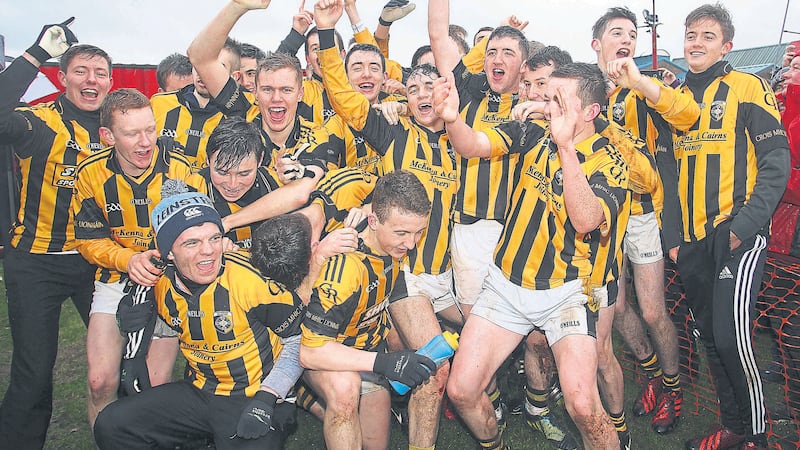 Crossmaglen celebrate winnning the Kukri Sports Ulster Club Minor Football Tournament final