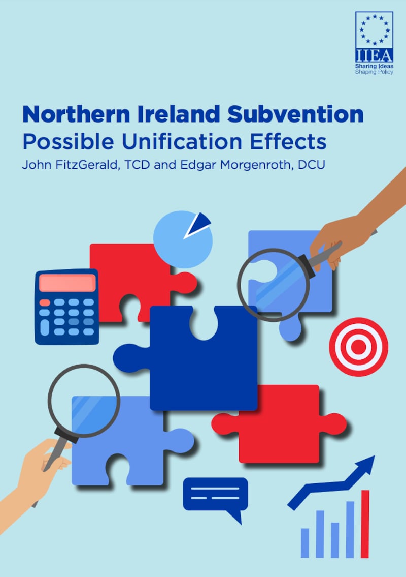 Cover of report on costs of unification by Dublin-based economists John Fitzgerald and Edgar Morgenroth