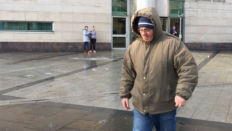 &nbsp;Far-right activist Paul Rimmer leaving Belfast Magistrates' Court where he has appeared charged with inciting hatred during a speech made at a Britain First-linked rally last summer. Picture by&nbsp;Lesley-Anne McKeown/PA Wire