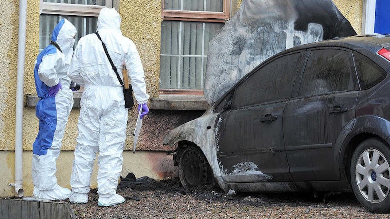 A couple and their child escaped injury after an arson attack at their home in Banbridge. Picture by Justin Kernoghan  