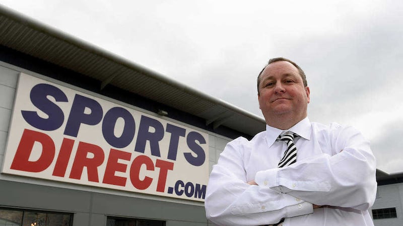 Mike Ashley at the Sports Direct headquarters in Shirebrook, Derbyshire 