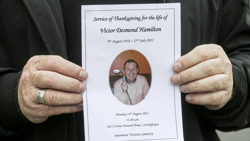 Victor Hamilton was found dead at his home in Ballymena&#39;s Ballykeel 2 estate last month. Picture by Hugh Russell 