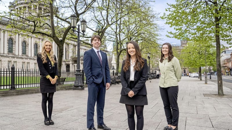 New trainees at Millar McCall Wylie - (from left) Cathy Kerr, Patrick Boyle, Molly Rainey and Rachel McCullough 