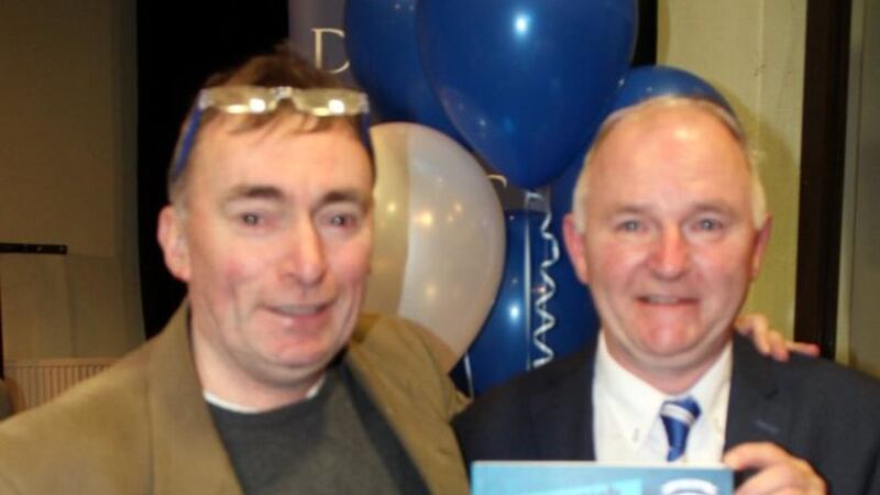 Author Sean Treacy (right) with his old Irish News amigo and GAA correspondent, Gerry McLaughlin&nbsp;
