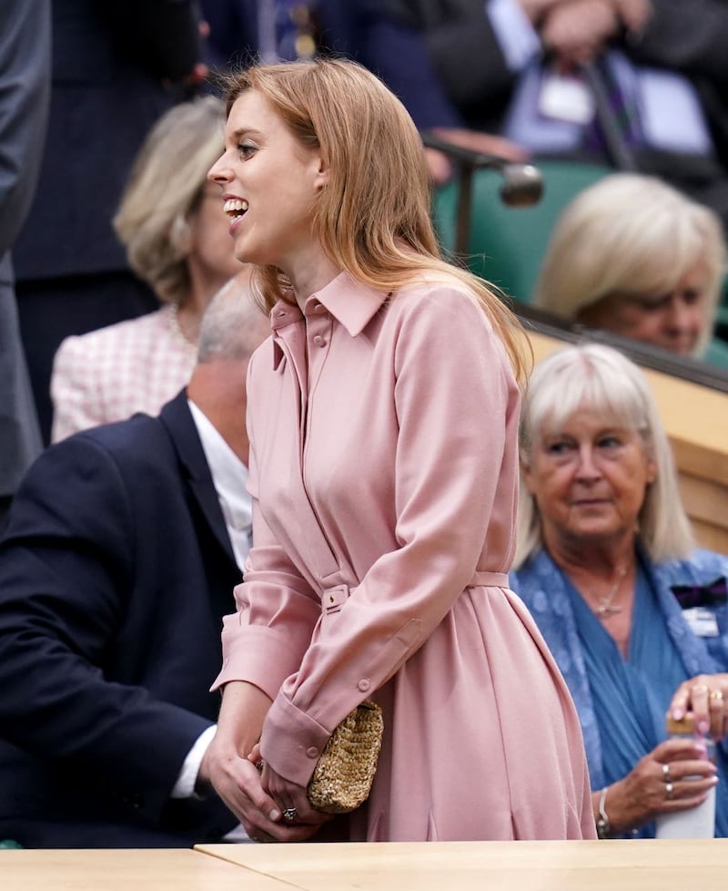 Princess Beatrice in the royal box on day twelve of the 2023 Wimbledon Championships