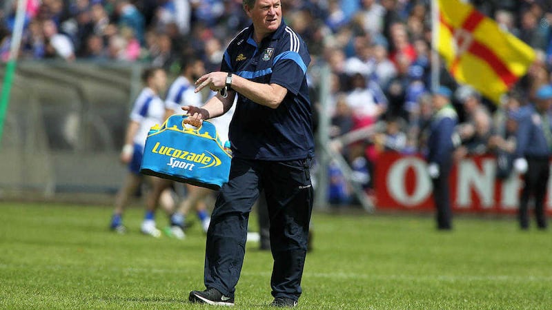 Terry Hyland has had to reenergise his players after their Ulster SFC semi-final capitulation against Tyrone