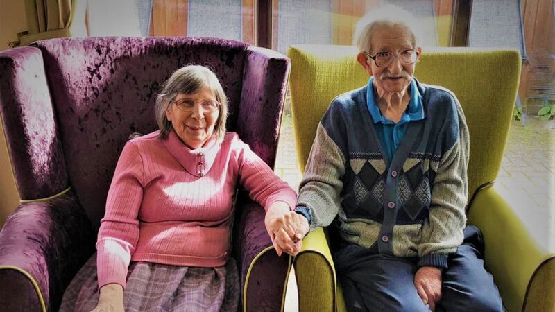 Ivor and Pansy Warren, who married in 1955, were apart for three months after Mr Warren had to go into hospital.