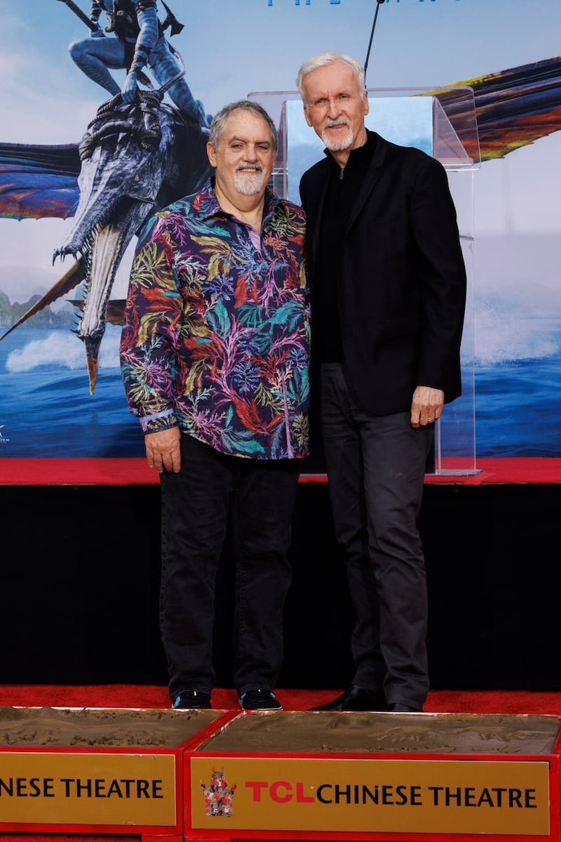 James Cameron and Jon Landau Hand and Footprint Ceremony