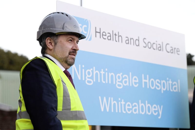 Robin Swann warned that new measures were needed to stop hospitals from becoming overwhelmed. Picture by Michael Cooper/PA Wire. 