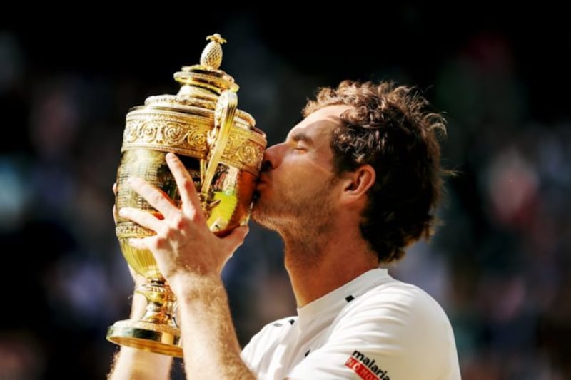 File photo dated 10-07-2016 of Andy Murray lifting the 2016 Wimbledon Men's Singles trophy.