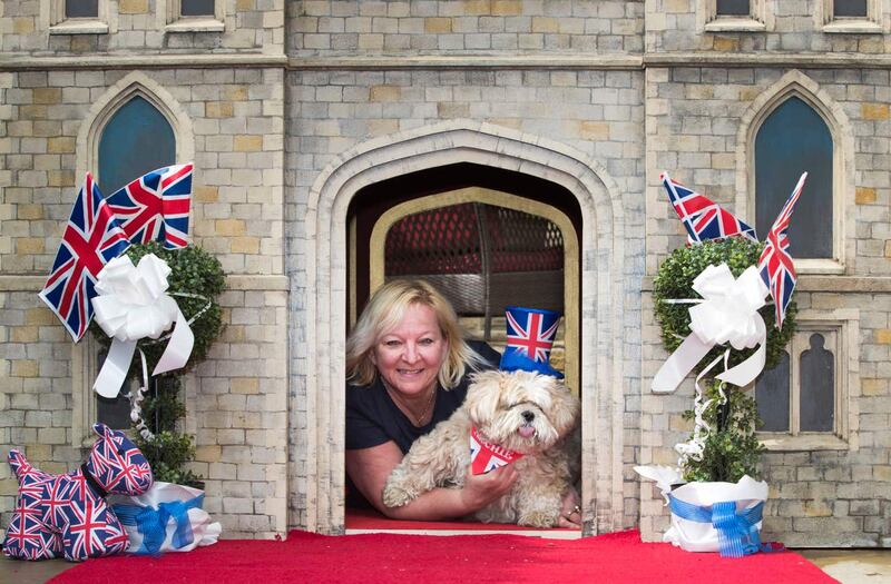Lottery winner Susan Crossland with her dog Archie (Danny Lawson/PA)