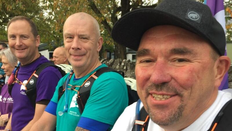 The Bond star has donated £10,000 to three fathers who lost their daughters to suicide, as they walk across the country to raise money for charity.