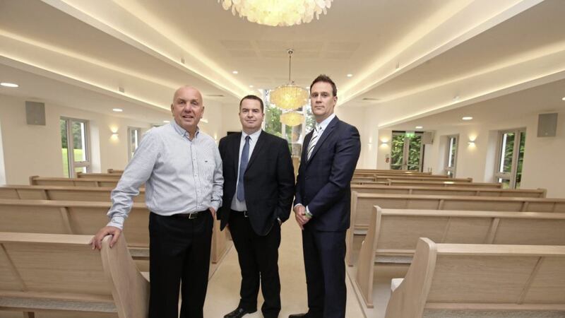 Keith Carmichael, owner of the Ross Park Hotel, pictured with Andy Tew and Gordon Davidson from Ulster Bank 