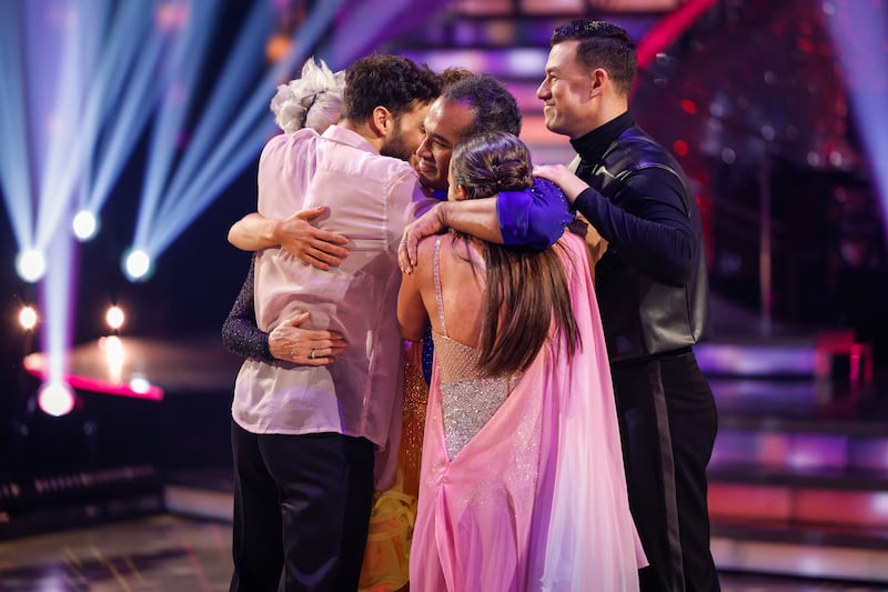 Krishnan Guru-Murthy saying goodbye on Strictly Come Dancing. (BBC/Guy Levy)