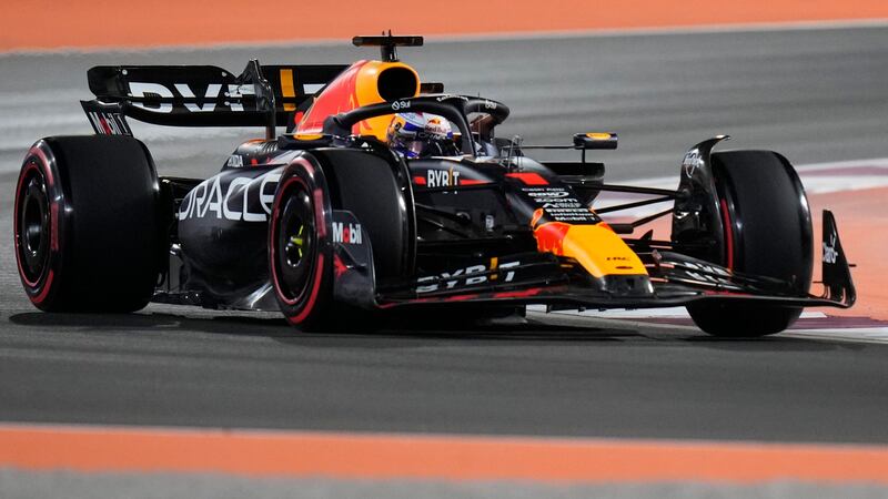 Max Verstappen on his way to pole position in Qatar (Darko Bandic/PA).