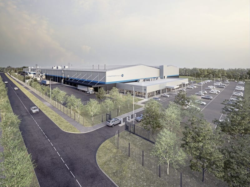 Artists&#39; impression of the &pound;150 million Ardagh Metal Packaging factory, set to be built at Global Point Business Park. 