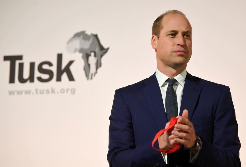 William has praised the nominees and winners of this year's Tusk Conservation Awards. Toby Melville/PA Wire