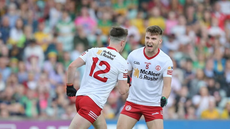 Cormac Quinn (right) could miss Errigal Ciaran's Tyrone SFC opener against Killyclogher due to injury      Picture: Margaret McLaughlin