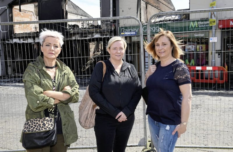 Shop owners/workers Edel Kennedy, Catrina McNaughton and Iris Robinson. Picture by Justin Kernoghan