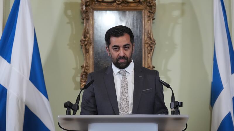 First Minister Humza Yousaf speaks during a press conference to announce his resignation as SNP leader and Scotland's First Minister, avoiding having to face a no confidence vote in his leadership. Picture: Andrew Milligan/PA Wire