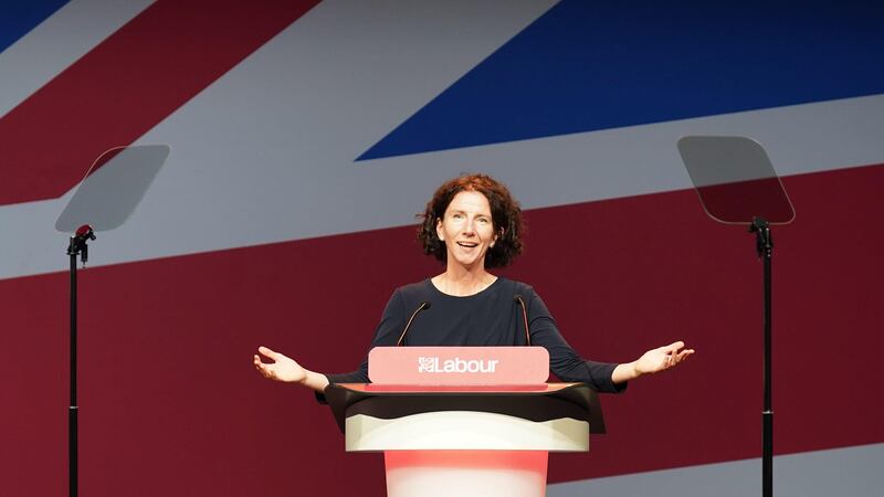 Chairwoman of the Labour Party, Anneliese Dodds addresses the Labour Party Women’s Conference (Stefan Rousseau/PA)