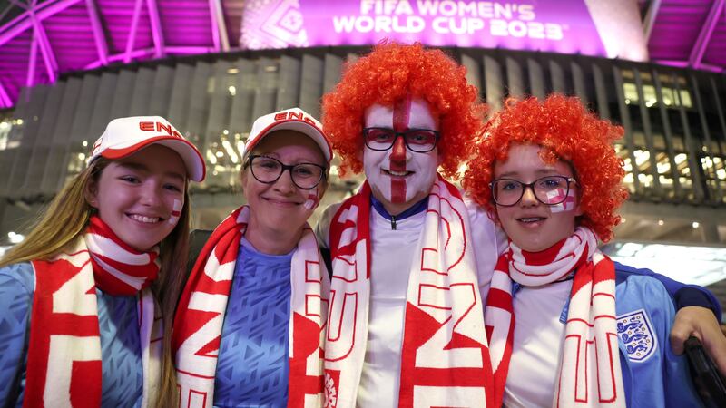 England fans were ready for the World Cup final in Sydney (Isabel Infantes/PA)