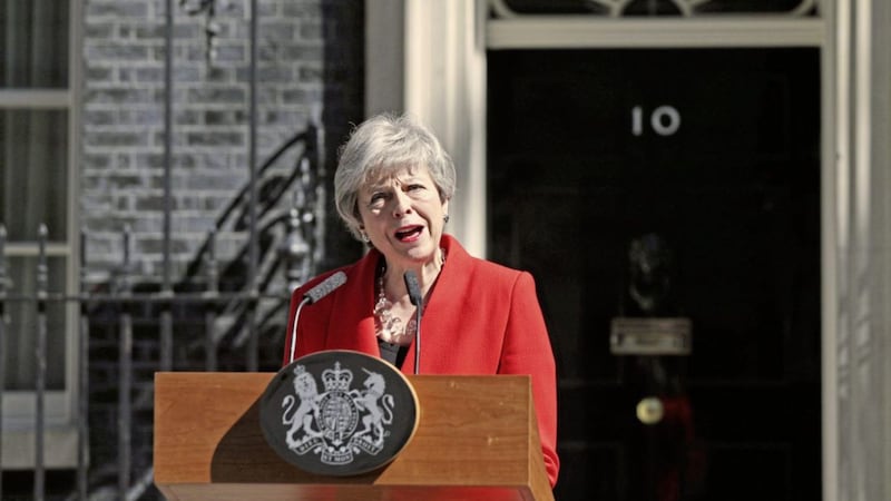 Theresa May signals her intention to leave Downing Street on June 7. Picture by Yui Mok /PA Photos          