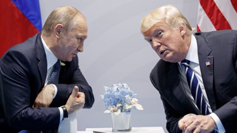 President Donald Trump meets with Russian President Vladimir Putin at the G20 Summit in Hamburg, Germany. Picture by Evan Vucci, Associated Press 