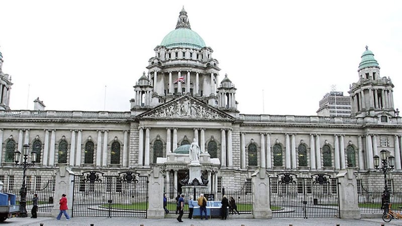A far-right rally was held outside Belfast City Hall on August 6 