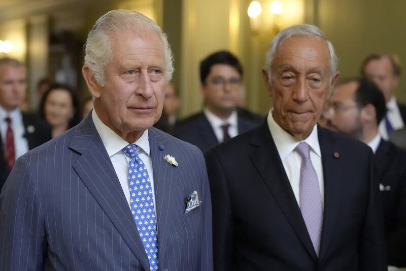 The King and President of Portugal Marcelo Rebelo de Sousa attend the service of thanksgiving