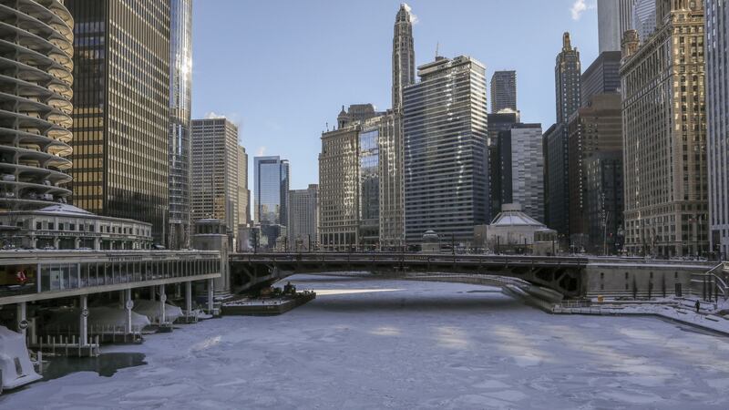 Americans have been posting footage of their frozen city online amid record-breaking low temperatures.