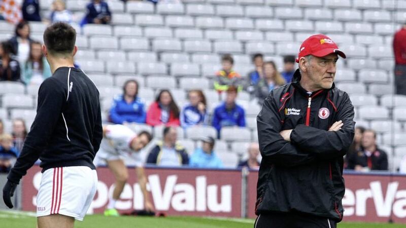 Tyrone manager Mickey Harte says he's more than happy with the team's scoring statistics this summer Picture by Seamus Loughran