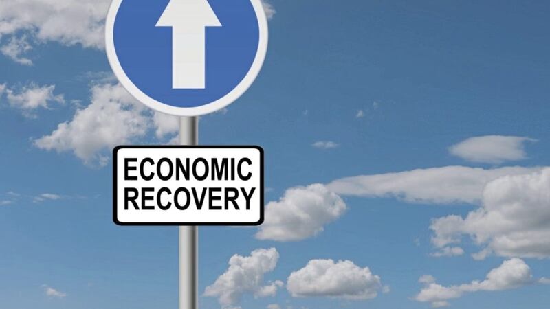 Road to economic recovery - business financial concept. 
