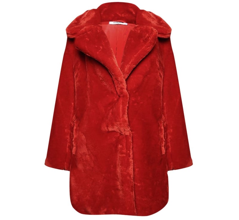Glamorous Red Faux Fur Coat, &pound;64, available in November 
