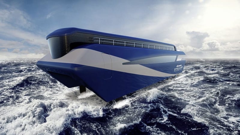 A digital impression of a concept ferry using the innovative Artemis technology. 