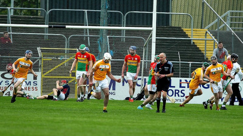 Antrim had a dramatic win over Carlow at the weekend.