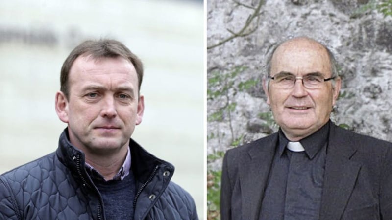Fr Andy Dolan (right) was speaking during Requiem&nbsp; Mass for Damian Brown&nbsp;
