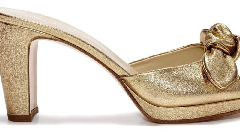 Hobbs Ophelia Gold Mules, available from hobbs.co.uk 