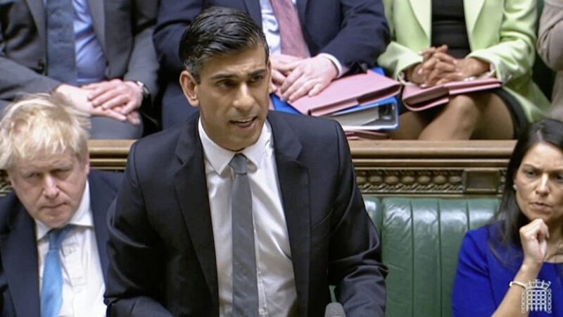 Chancellor of the Exchequer Rishi Sunak delivering his Spring Statement in the House of Commons 