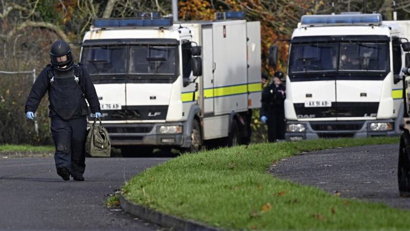 A security alert in Antrim has been declared an &quot;elaborate hoax&quot;. Picture by Hugh Russell.. 