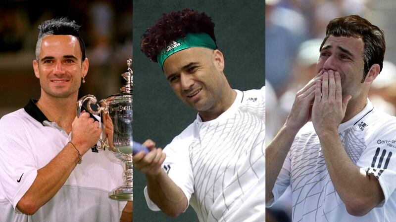 Can you identify the tennis player by their trim?