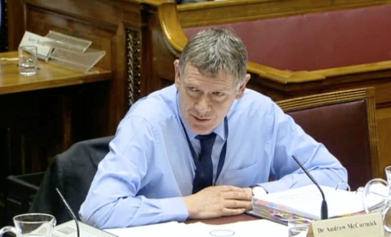 Senior civil servant Andrew McCormick will give evidence to the RHI inquiry this afternoon