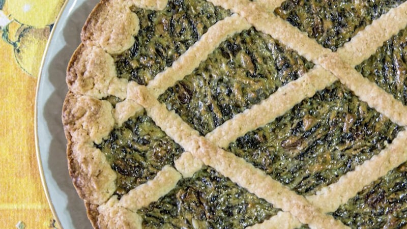 Sweet swiss chard tart from Tuscany: Simple Meals And Fabulous Feasts by Katie and Giancarlo Caldesi 