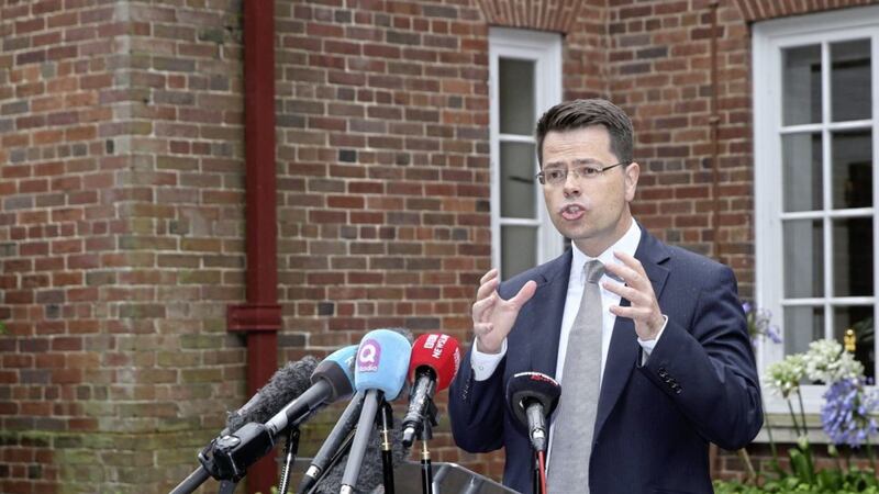 What exactly is a &#39;secretary of state James Brokenshire&#39;, pictured talking to the press at Stormont House this week? Picture by Hugh Russell. 