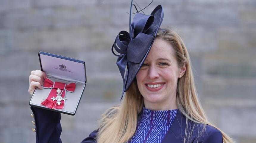 Hannah Miley was made an MBE by the King (Owen Humphreys/PA)