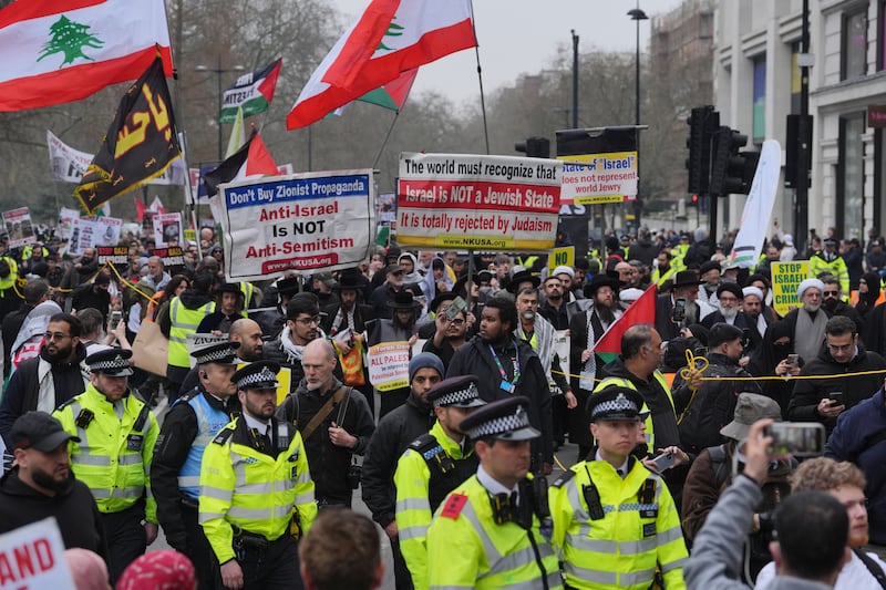 People take part in last year’s pro-Palestine march organised by Al Quds group in central London