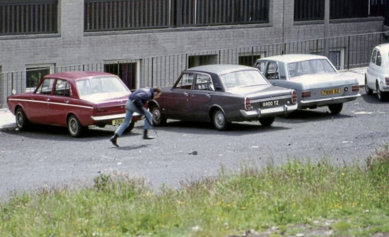 An IRA gunman during the breaking of the IRA ceasefire in 1972 