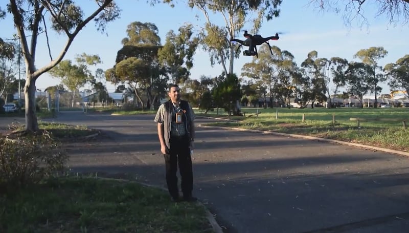 Vital stats are read by a drone three metres away from a patient ((University of South Australia)