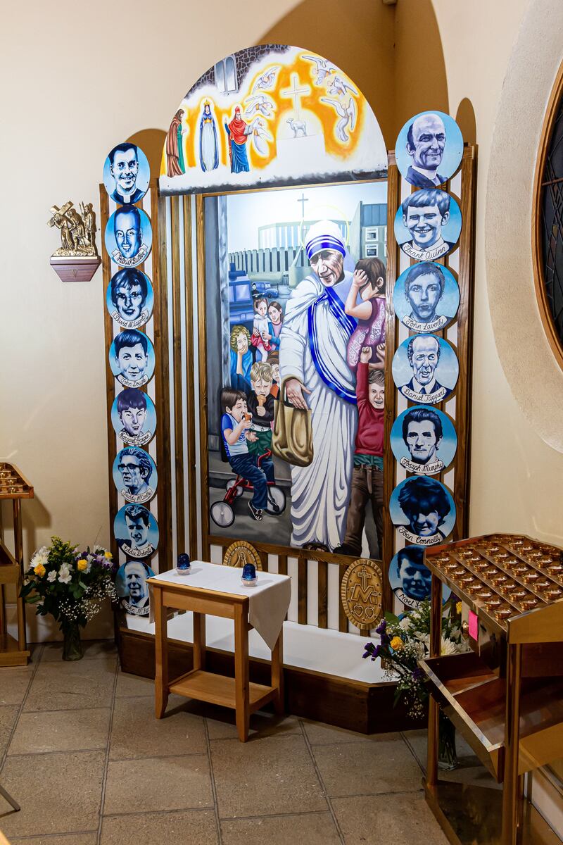 A shrine to Mother Teresa and those killed in the Ballymurphy and Springhill-Westrock  Massacres has been blessed in Corpus Christi parish. Picture by Gerd Curley