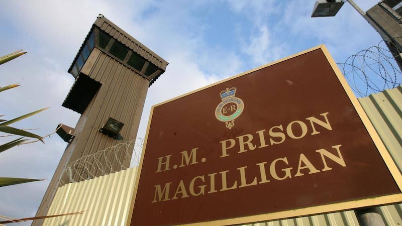 Magilligan Prison, Co Derry where an undetermined number of officer work day and night 